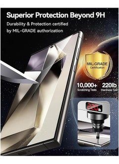 Glass S24 Ultra Screen Protector  Shockproof Protection Anti Fingerprint & Smudge Screen Protector Easy to Install Bubble Free HD Clear Only Fit For Samsung S24 Ultra 6.8'' (2 Pack)  - Image 3