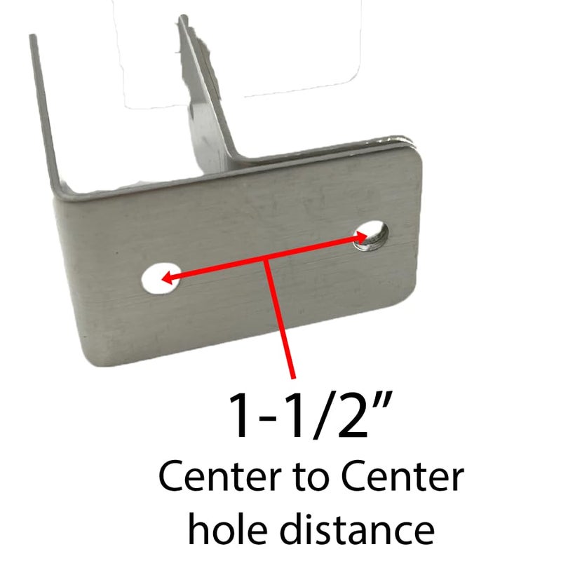 Harris Hardware 11849 One Ear Stamped Stainless Steel Wall Bracket 1-1/4-Inch Panel Thickness 2-1/2-Inch Bracket Height 2-3/4-Inch Base Length 1-1/2-Inch Base Width, - Image 3