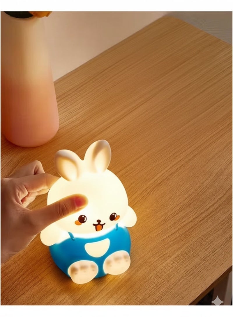 Cute Rabbit Night Light for Kids, Multi-Color LED Light, Soft Silicone, Rechargeable, Bedroom Decor - Image 4