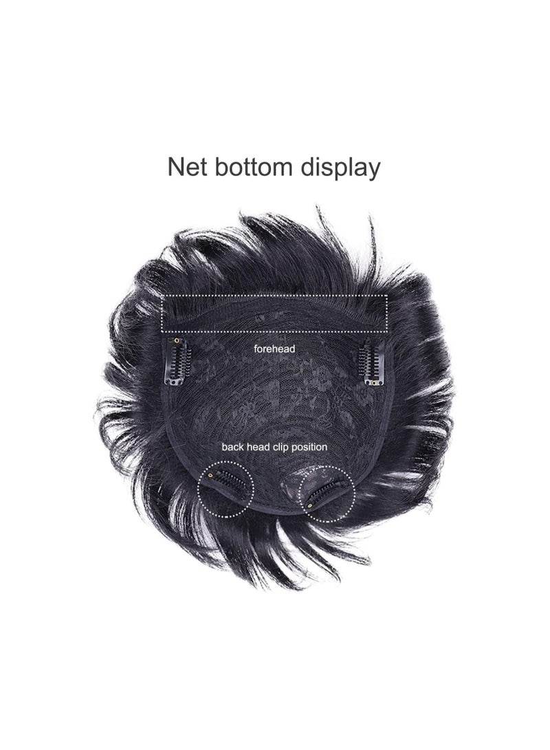 Estelle Knotless Toupee for Men, Short Hair Mechanism Wig, Full Real Hair Replacement Piece, Inch Wig Piece, Suitable for People with Hairline Falling Off, Natural (16 * 18 long curved design)  - Image 2