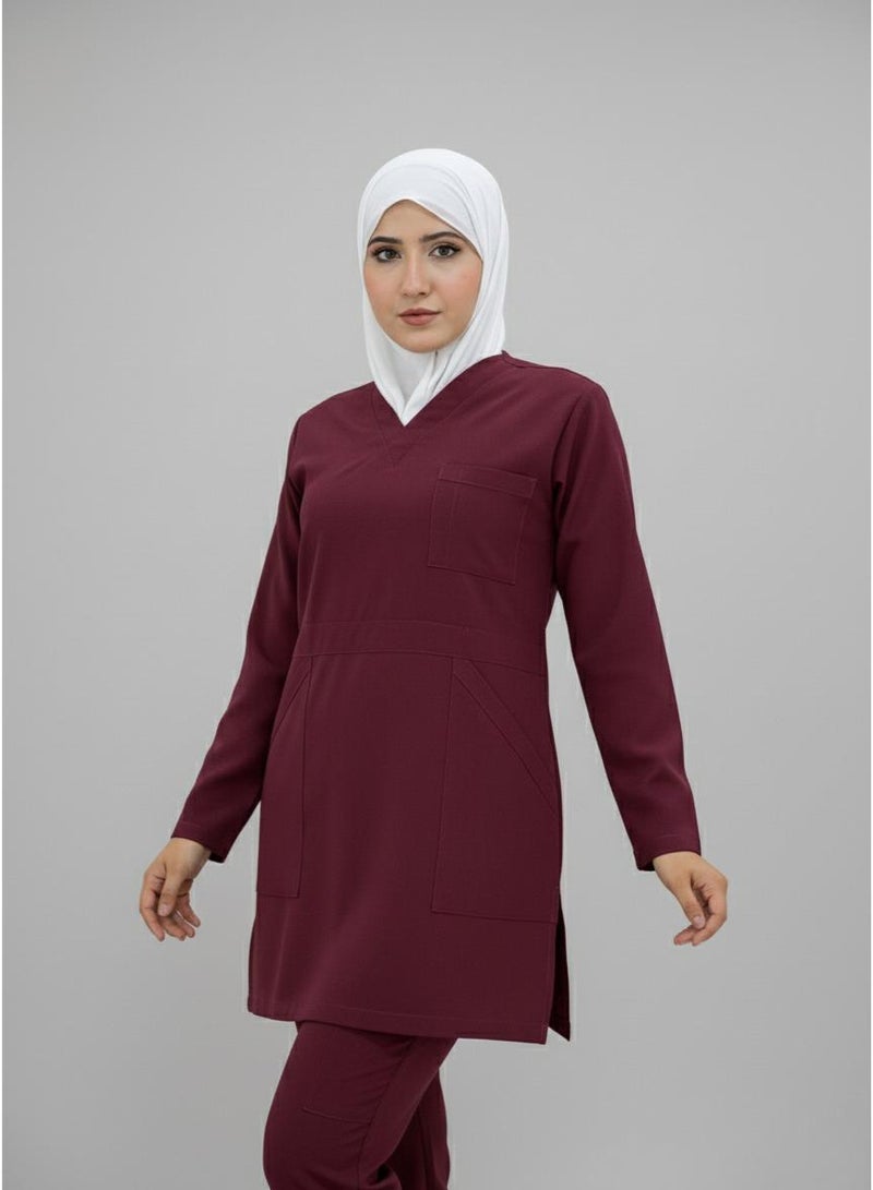 sezer Medical tunic made from cotton Lycra—comfortable, stylish, and ideal for healthcare professionals. - Image 2