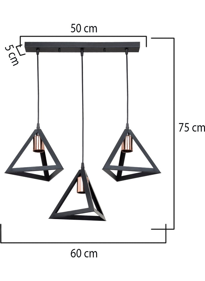 Ag Light Design - Black Pendant Chandelier Living Room Kitchen Hallway Bedroom Lamp - Image 1