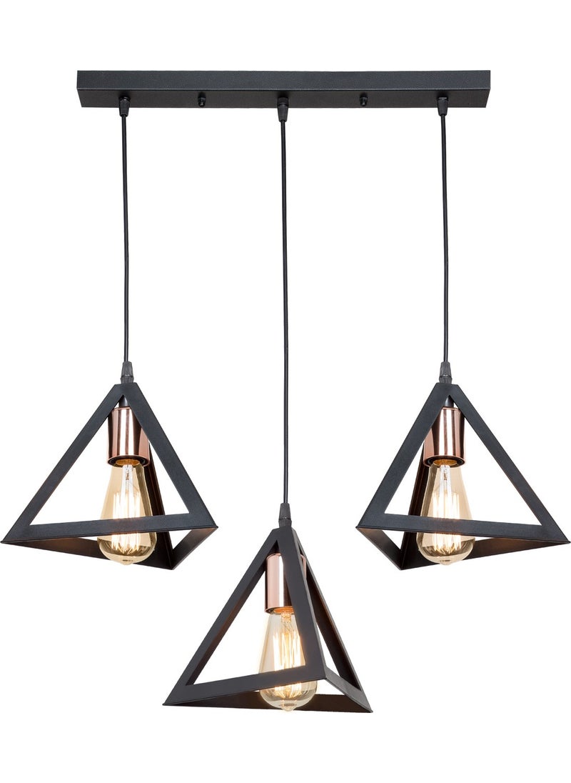 Ag Light Design - Black Pendant Chandelier Living Room Kitchen Hallway Bedroom Lamp - Image 1