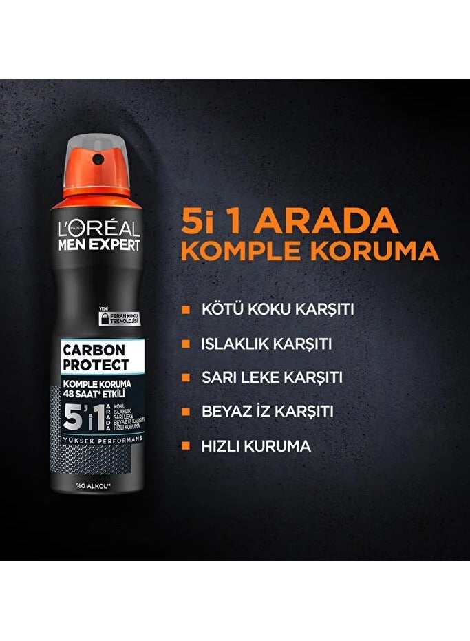 L'oreal Paris Men Expert Carbon Protect Anti Perspirant Deodorant Spray, 150 Ml - Image 2