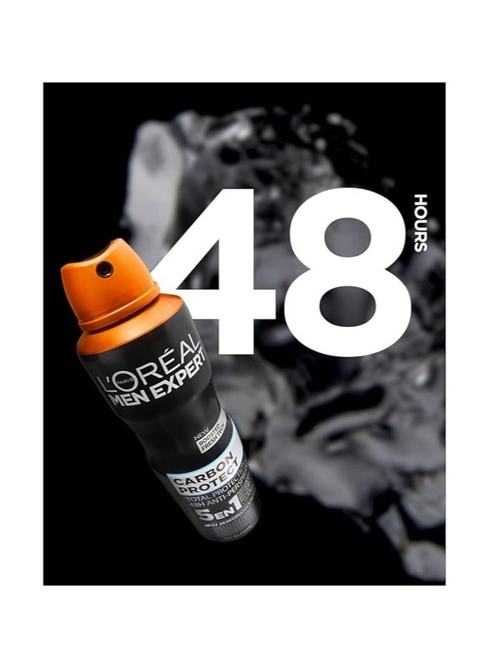 L'oreal Paris Men Expert Carbon Protect Anti Perspirant Deodorant Spray, 150 Ml - Image 3