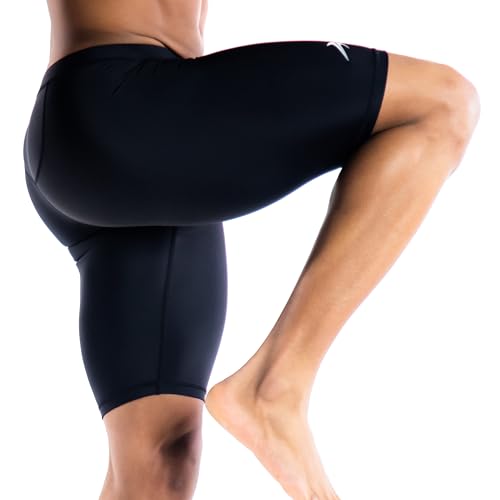 CompressionZ Men’s Compression Shorts Workout & Training | Performance Spandex Baselayer Athletic Gym, Running, Rowing Underwear Black W/Pockets 8" 3X-Large - Image 2