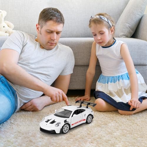 RMZ City 1:36 Scale Porsche 911 GT3 RS Car Model, Diecast Pull Back Model Toy Car, Doors Open, Collection Kids Toy for Aged 3 and up, Gift White - Image 5