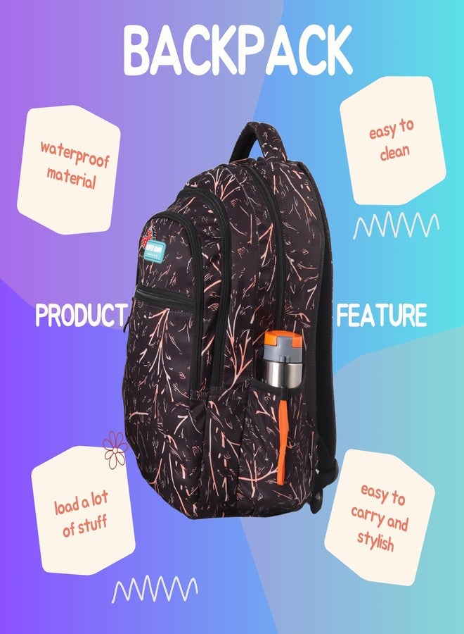 Hyper Adam 35 Ltr Waterproof School Bag for Boys and Girls Genuine Backpack Dark Brown Multiuse Travelling School College Backpack - Image 3