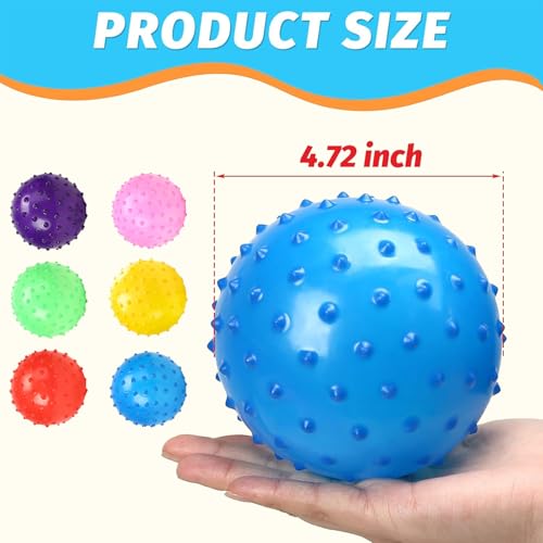 LOVEINUSA Bounce Ball, 12 Pack Sensory Massage Balls with Air Pump, for Stress Relief, Adult Sensory Toys & Kids Party Favors - Image 5