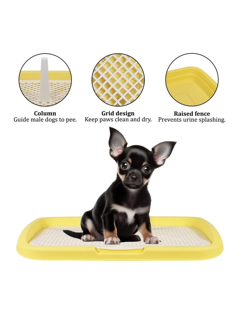أن ان سي بيتس صينية تدريب الكلاب مع عمود ، وقعادة الشبكة القابلة للإزالة ، وحامل وسادة الكلاب الخالي من الكتلة ، وحمام أليف متين 48 سم للكلاب الصغيرة إلى المتوسطة ، ومثالية للداخلية/الخارجية ، (أصفر) - Image 4