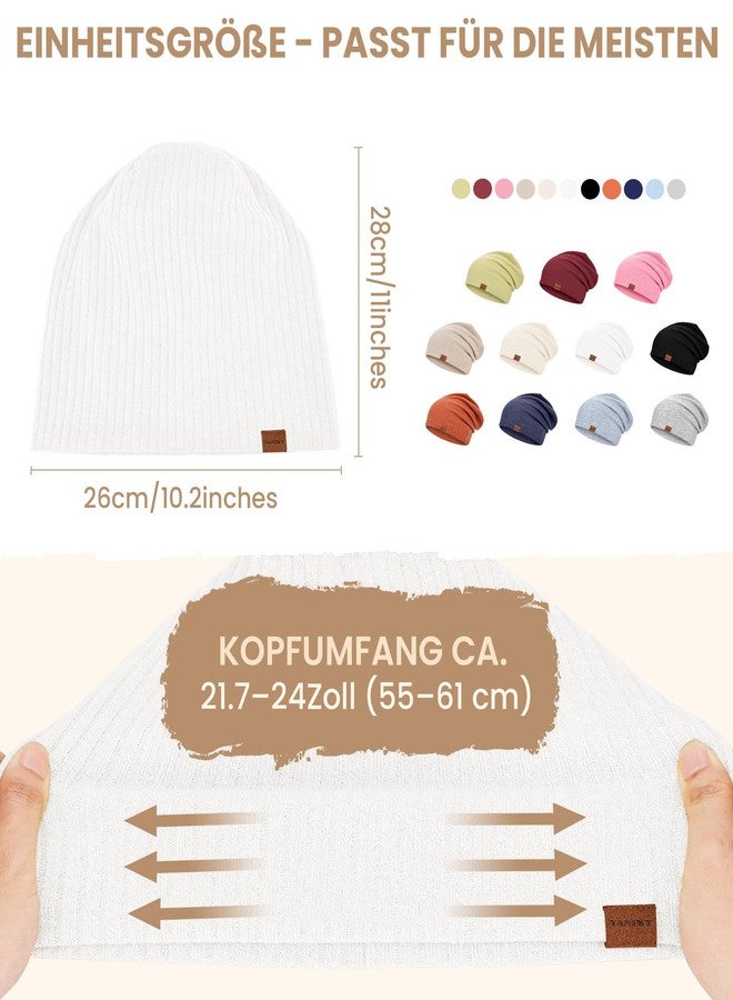 YANIKY Slouchy Beanie for Women Men, Soft Lightweight Skull Cap for All Seasons, White, One size - Image 5