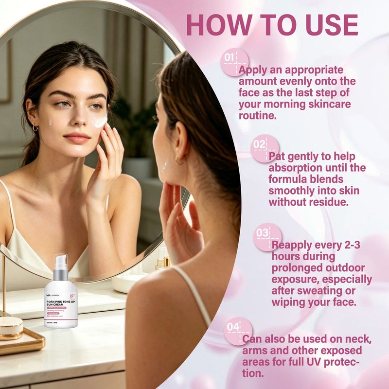 LANEMAY Pink Brightening Foundation SPF50+ PA++++ Firming & Radiant - Image 4