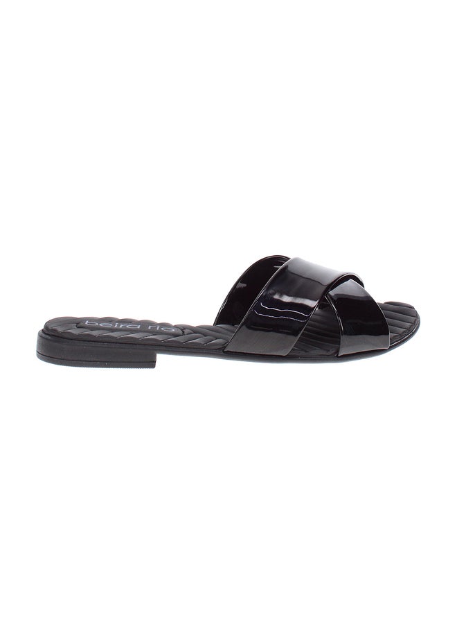 Beira Rio Double Strap Flat Sandals with Buckle - Image 1