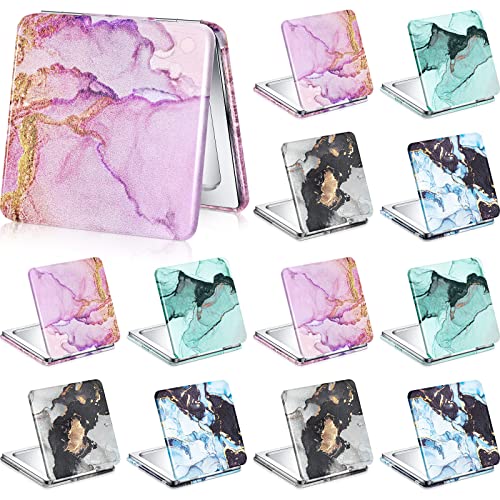 Cindeer 20 Pcs Compact Mirror Bulk Small Purse Portable Pocket Hand Double Sided Magnifying Makeup Mirror Square with 2X 1x Magnification for Girls Woman Mother Travel - Image 1