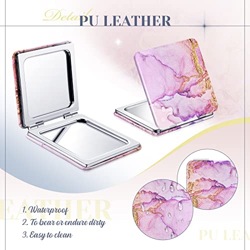 Cindeer 20 Pcs Compact Mirror Bulk Small Purse Portable Pocket Hand Double Sided Magnifying Makeup Mirror Square with 2X 1x Magnification for Girls Woman Mother Travel - Image 4