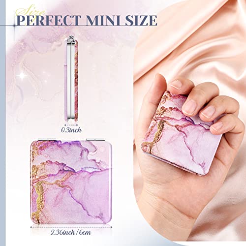 Cindeer 20 Pcs Compact Mirror Bulk Small Purse Portable Pocket Hand Double Sided Magnifying Makeup Mirror Square with 2X 1x Magnification for Girls Woman Mother Travel - Image 2