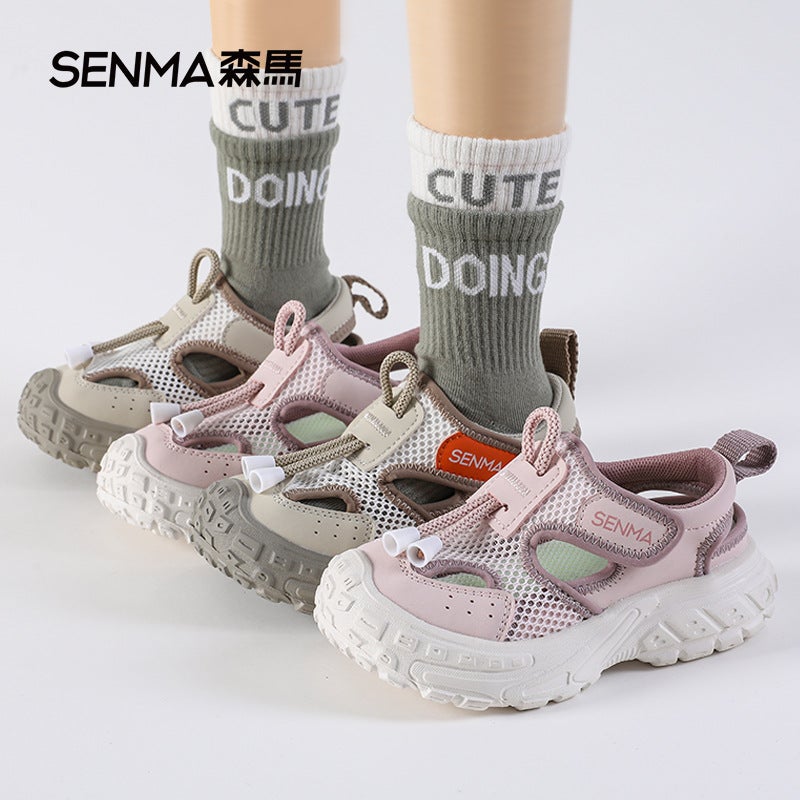 Brand Children'S Shoes 2025 Children'S Sandals Girls' Sandals 6-12 Years Old Boys' Toe-Cap Sports Sandals - Image 3