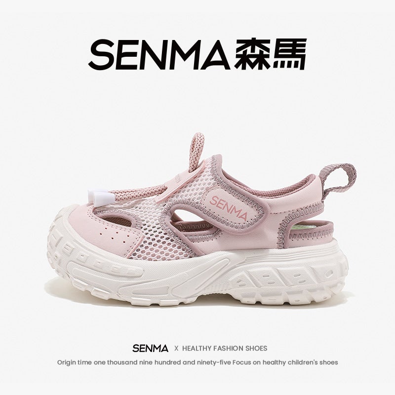 Brand Children'S Shoes 2025 Children'S Sandals Girls' Sandals 6-12 Years Old Boys' Toe-Cap Sports Sandals - Image 5