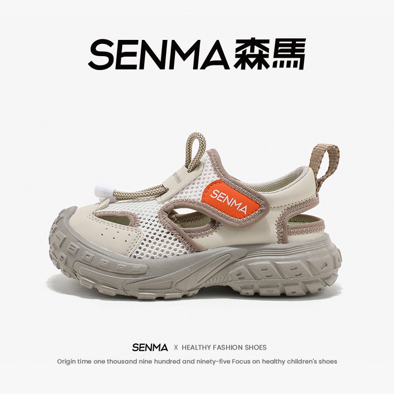 Brand Children'S Shoes 2025 Children'S Sandals Girls' Sandals 6-12 Years Old Boys' Toe-Cap Sports Sandals - Image 1