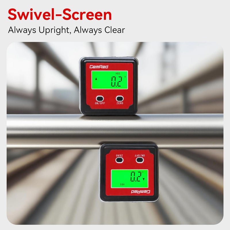 GemRed 82412 Digital Angle Gauge (Green Backlight) - Image 3
