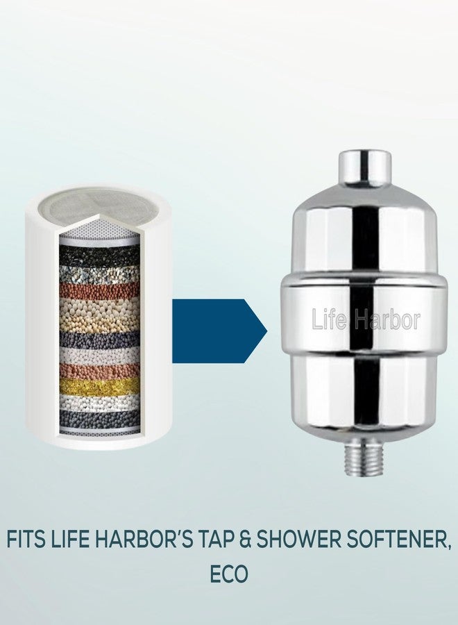 Lifeharbor فلتر لايف هاربور ذو 15 مرحلة للاستحمام والصنبور | تصميم عصري صديق للبيئة | مُنعم للماء العسر في الحمام | يزيل الكلور والعسر والشوائب (خرطوشة: فلتر للصنبور والاستحمام، صديق للبيئة) - Image 2