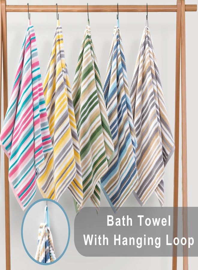 VOOVA & MOVAS Striped Washcloths 6 Pack, 100% Cotton, 13x13 in, Sage Beige - Image 5