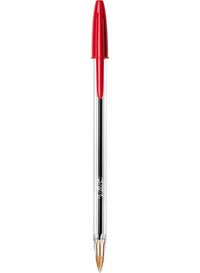 Bic Cristal Original Ballpoint Pens Medium Point (1.0 mm) - Red, Box of 50 - Image 2