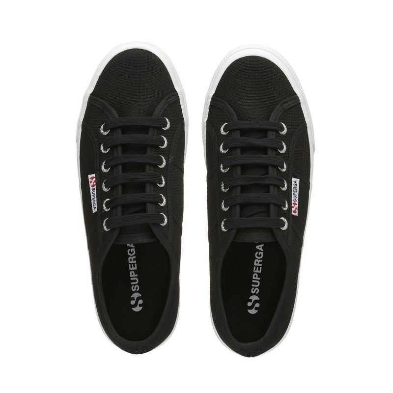 Superga Unisex 2790 Platform, Black/F White, 7.5 Medium - Image 5