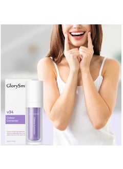 GlorySmile V34 Colour Corrector Whitening Toothpaste 30ml Purple Toothpaste Stop Tooth Sensitivity Color Corrector Toothpaste for Sensitive Teeth and Cavity Prevention Brighten Teeth  - Image 5