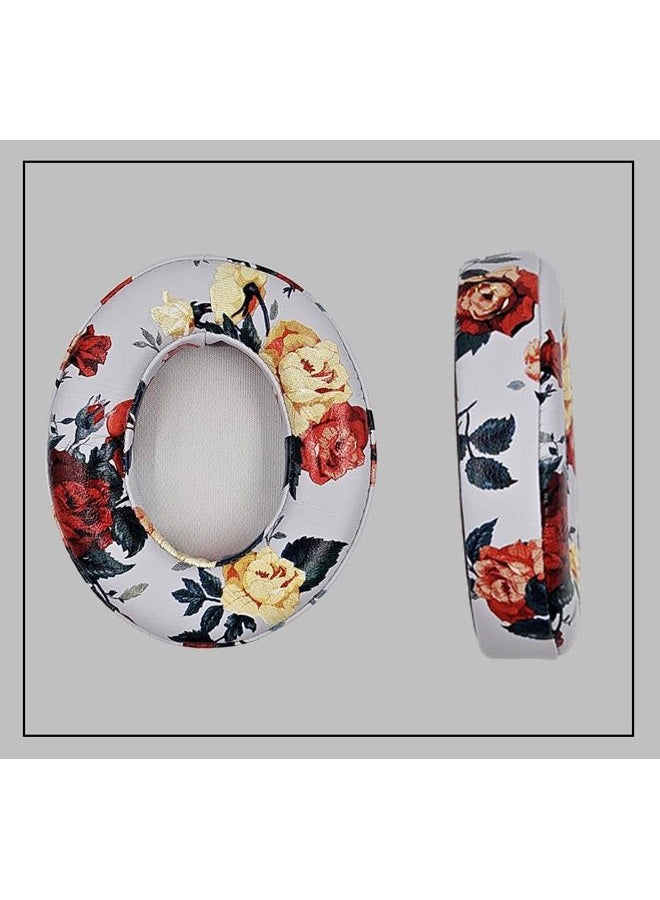cipher.v Replacement Ear Cushion Pads Cover Compatible with Beats Studio 2.0 and Studio 3.0 Over Ear Headphones 1 Pair(Floral White) - Image 5