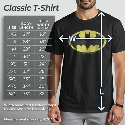 DC Comics Batman Basic Logo Mens T Shirt Medium Black - Image 5