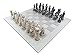 Ebros Gift Hand Painted Medieval Crusader Knights of The Cross Christian VS Muslim Saladin Ottoman Empire Resin Chess Pieces with 15 by 15 Checkered Frosted and Transparent Glass Board Set - Image 2