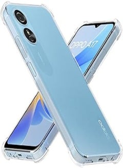 Cresee Oppo A17 Case, Reinforced Corners Transparent Shockproof Soft TPU Bumper Case for Oppo A17 4G, Clear