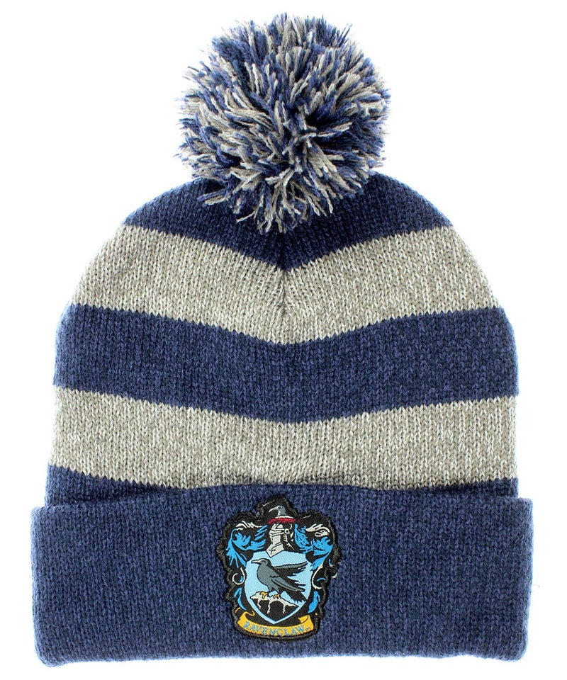 Bioworld Harry Potter Hogwarts Houses Knit Ravenclaw Scarf & Pom Beanie Set (Ravenclaw) - Image 3