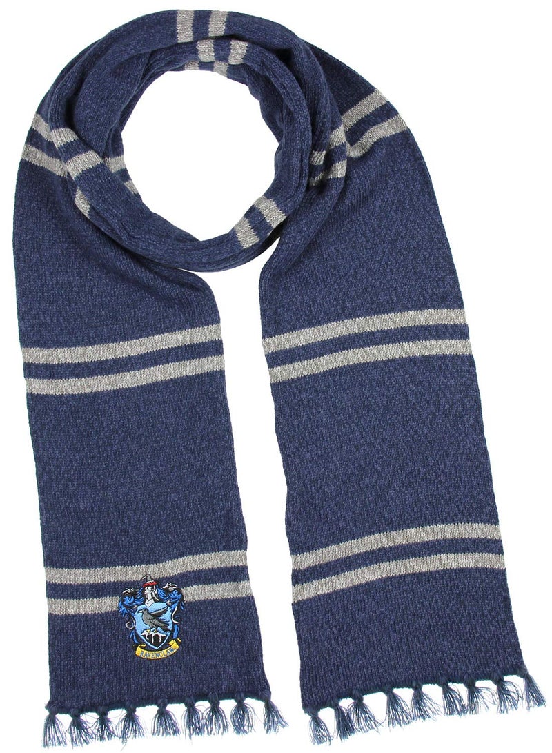Bioworld Harry Potter Hogwarts Houses Knit Ravenclaw Scarf & Pom Beanie Set (Ravenclaw) - Image 2