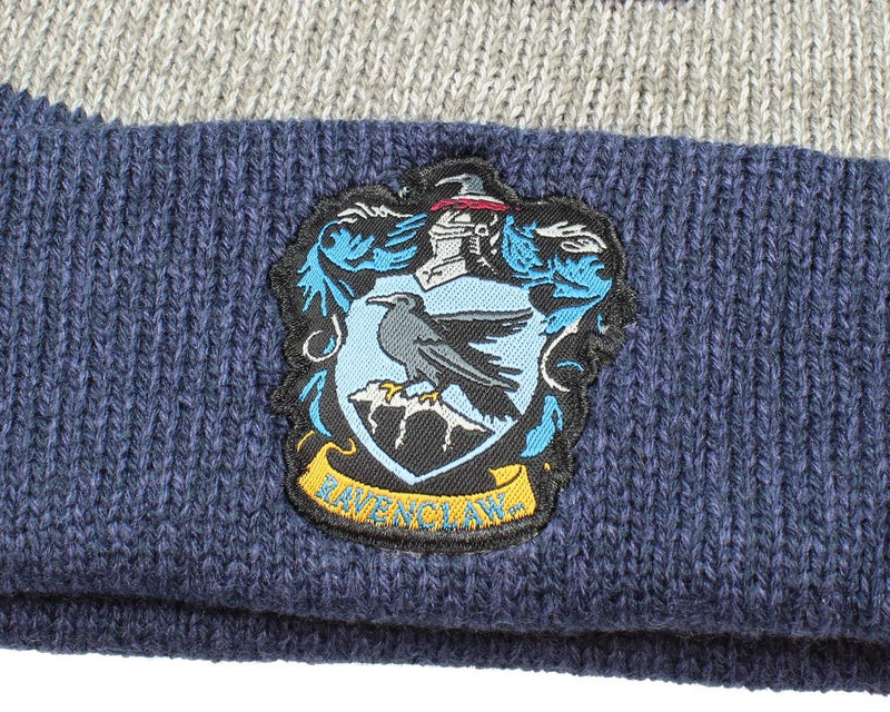 Bioworld Harry Potter Hogwarts Houses Knit Ravenclaw Scarf & Pom Beanie Set (Ravenclaw) - Image 5