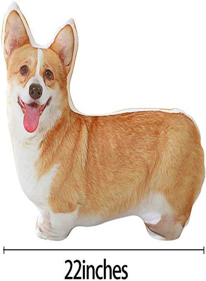 MISS TUTU Corgi Dog Super Soft Plush Throw Pillow Animal Pillow Plush Cushion - Image 2