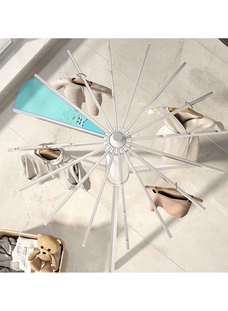 DubaiGallery Tripod Clothes Drying Rack, Foldable Space-Saving Laundry Rack with 16 Adjustable Arms, 3.6FT Diameter, Suitable for Indoor/Outdoor Use (Aluminum) - Image 3