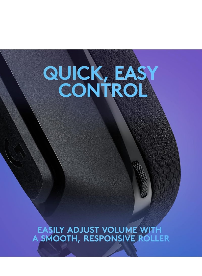 TECH G335 Wired Gaming Headset, With Microphone, 3.5mm Audio Jack, Comfortable Memory Foam Earpads, Lightweight, Compatible With Pc, Playstation, Xbox, Nintendo Switch - Black - Image 4