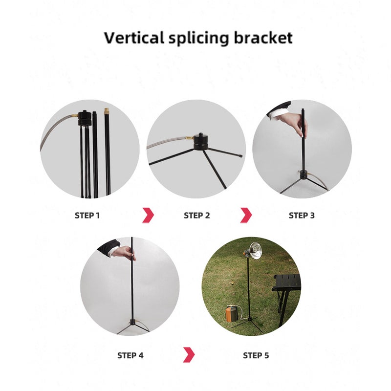 Portable Gas Heater Stand Camping Tent Heating Stove Tripod Winter Warmer Holder for Outdoors Camping Hiking Backpacking Ice Fishing - Image 5