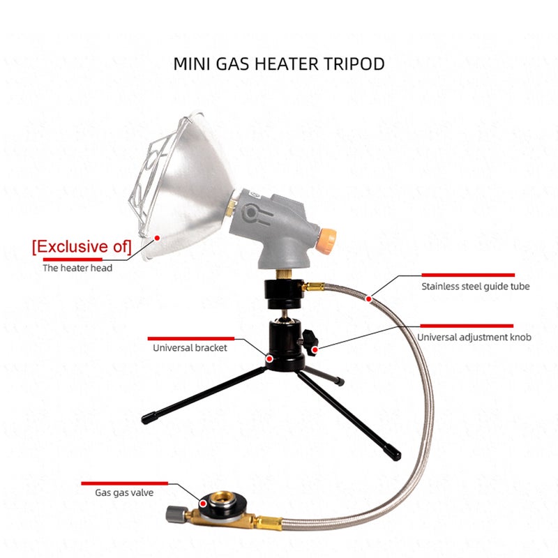 Portable Gas Heater Stand Camping Tent Heating Stove Tripod Winter Warmer Holder for Outdoors Camping Hiking Backpacking Ice Fishing - Image 3