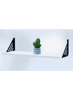 Feelings Wall Shelf White 60cm With 2 Brackets Size : 60x20x1.5CM  - Image 4
