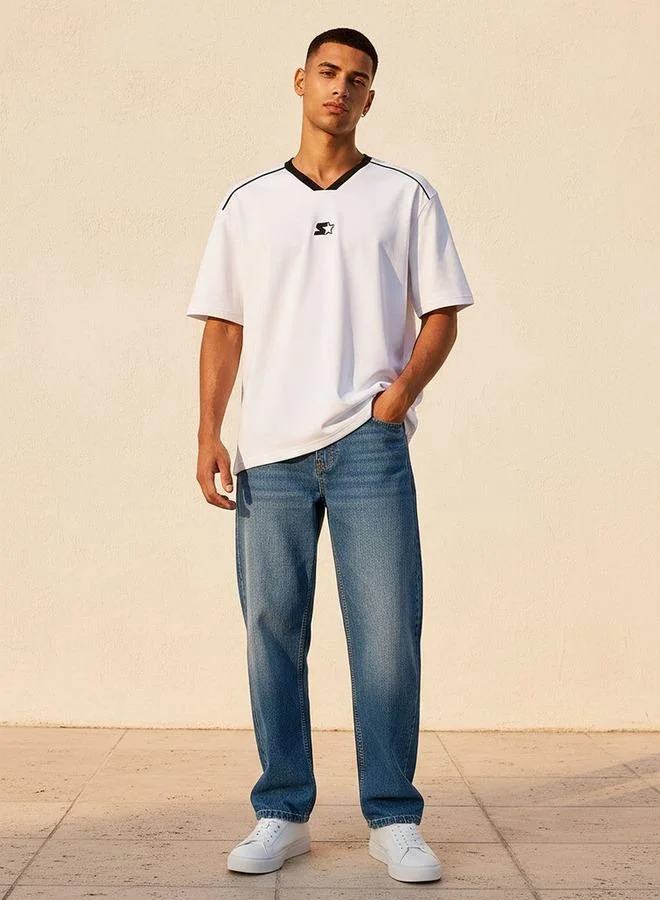 Starter  Starter Regular Fit V-Neck Panelled T-shirt for Men | Best Price UAE