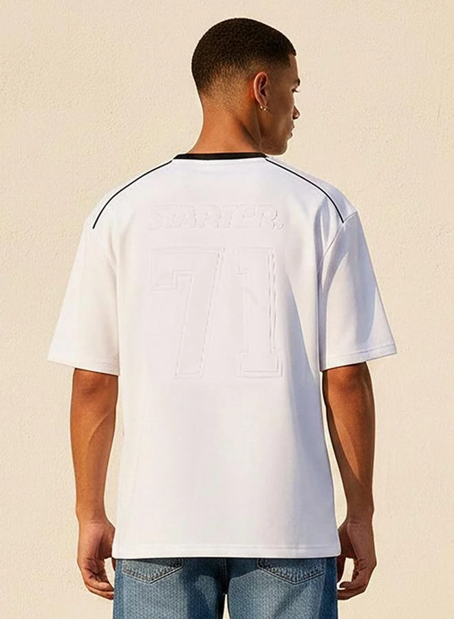 Starter  Starter Regular Fit V-Neck Panelled T-shirt for Men | Best Price UAE