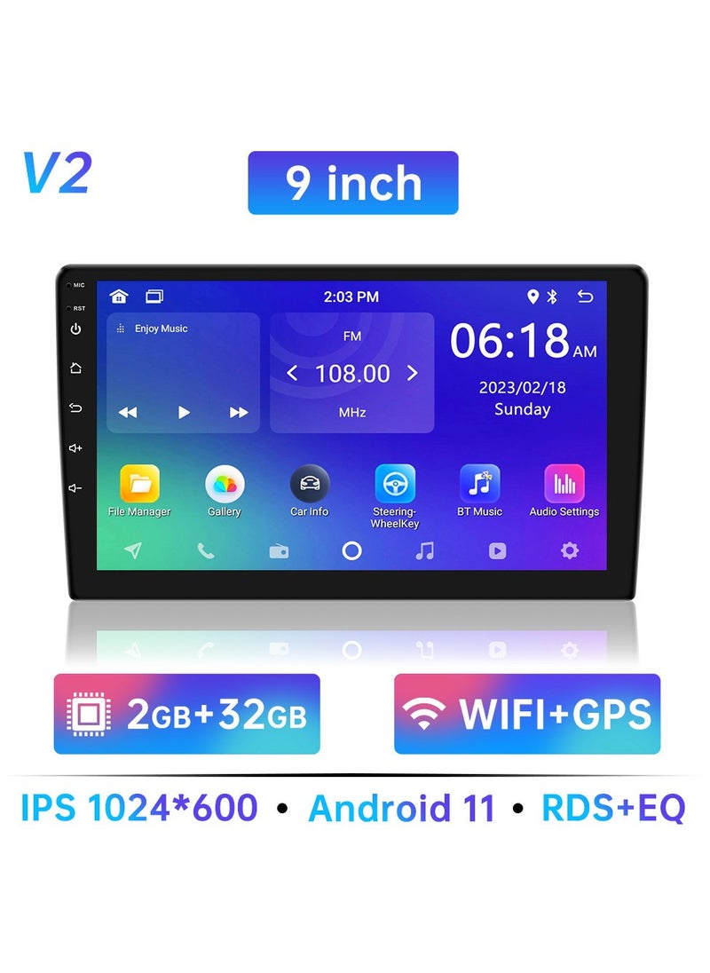 Car Audio Multimedia Player, Android Double Din Car Stereo,  9 Inch HD Touch Screen Car Radio Audio System With GPS Navigation for Hyundai Nissan Toyota Kia, ( 9Inch 2 32G ) - pzsku/ZE12805ADDA1C121C8628Z/45/_/1707723487/e209c36c-3909-4ef0-9f3c-d676d2606c10