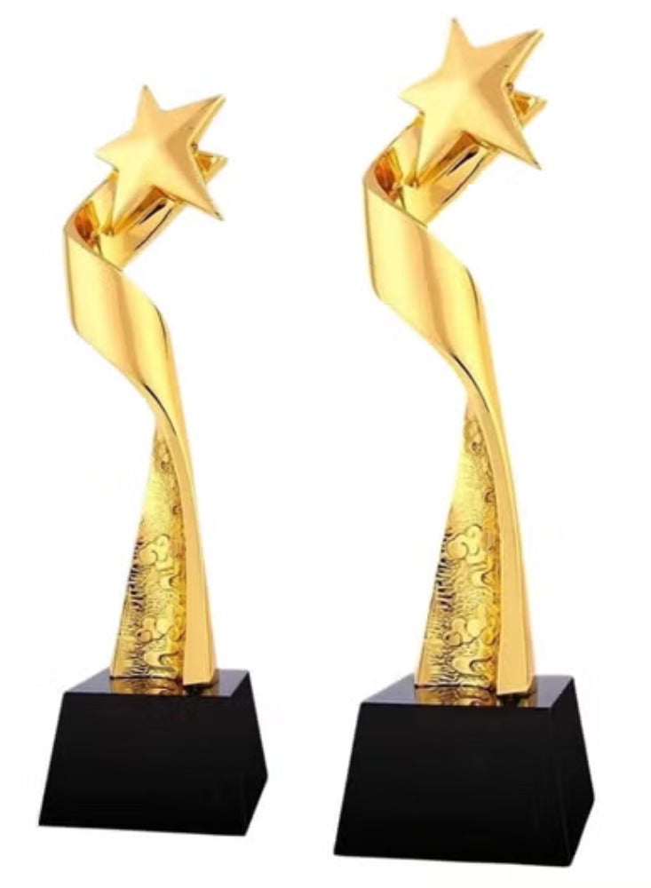 سبال كأس النجمة الذهبية - ٢٩٫٦ سم بقاعدة من الرخام الأسود | جائزة أنيقة للإنجازات والمسابقات - Image 1