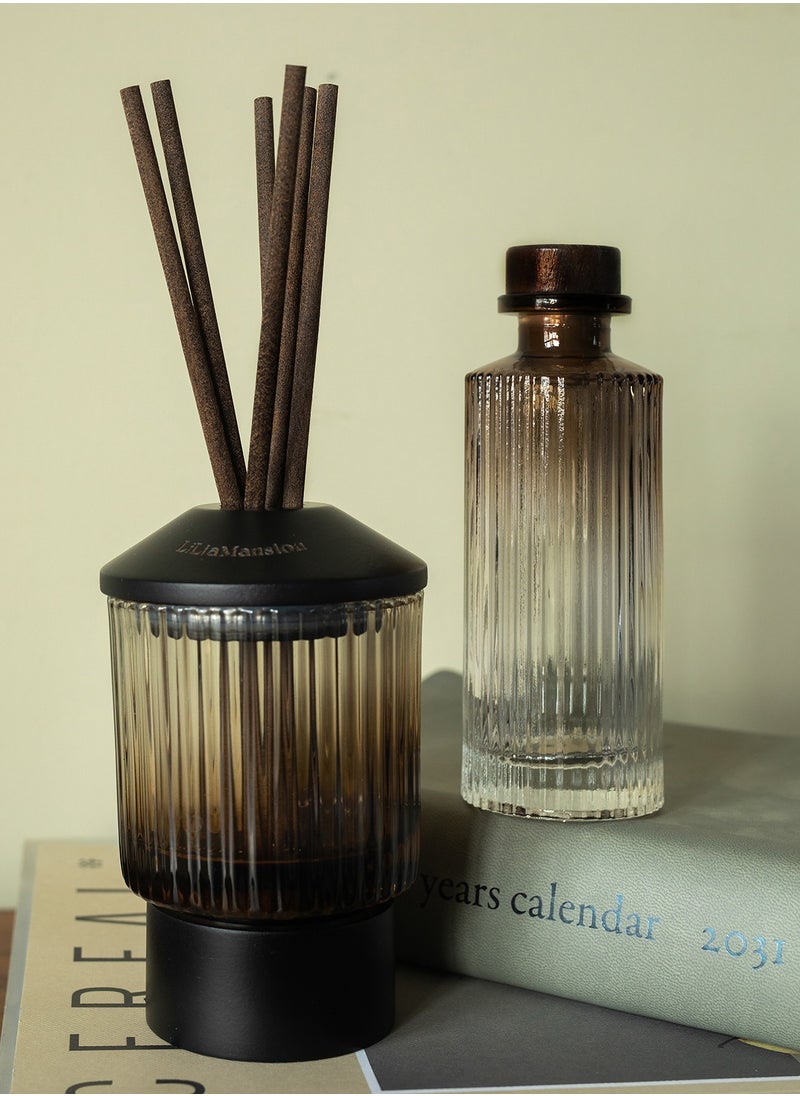 LiLiaMansion Luxury Reed Diffuser Strange Kiss - 150ml - Long-Lasting Home Fragrance - Woody & Fruity Notes  - Image 2