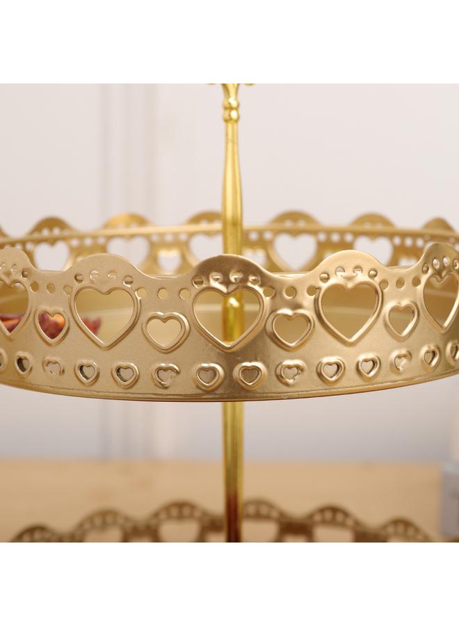 Bluejw Light Luxury Double Layer Wrought Iron Fruit Plate Home Living Room Coffee Table Light Luxury Internet Trendy Fruit Plate Home Snacks Nut Storage Plate - Image 5