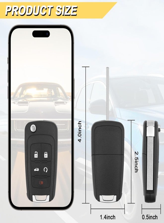 Vurkcy Key Fob Replacement for 2013-2019 Buick Encore/ 10-12 Allure/ 10-16 Lacrosse/ 11-17 Regal/ 12-17 Verano/ 10-19 Chevy Equinox Camaro/ 10-16 Cruze Malibu/ 14-19 Impala/ 12-17 Sonic car Keyless - Image 4