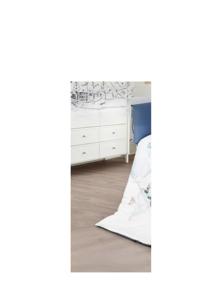 هورس مفرش سرير حواجز سرير اطفال 5 قطع صيفي ليمنح طفلك الراحة من المايكروفايبر ، 5 قطع مقاس اللحاف 132x104سم - Image 2